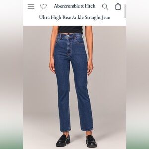 Abercrombie & Fitch sz 2S Ankle straight ultra high rise Jeans size 26 short